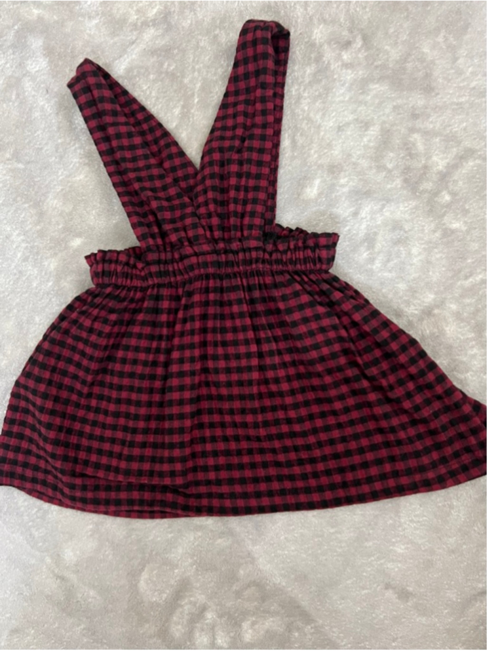 Baby ZARA Casual Dress 12-18 Months Red Black Gingham Sleeveless